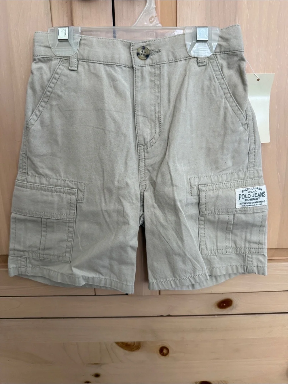 NWT 4T Ralph Lauren Polo Jeans Khaki Cargo Shorts